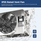 ALORAIR 780 CFM Crawl Space Ventilator Fan with Digital control, IP55 Rated Stainless Steel Exhaust Fan with Temperature Humidity Controller, Timing Cycle, Speed Control for Basement, Garage, Attic