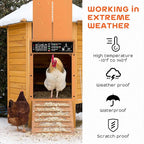 Asfrost Automatic Chicken Coop Door Solar Powered Automatic Chicken Door with Timer & Light Sensor, Anti-Pinch, Durable Aluminum Auto Chicken Door, Charge with 7W Solar Panel & USB - Orange