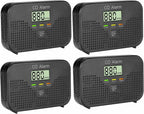 Carbon Monoxide Detector Powered by AA Battery (not Included),CO Monitoring Alarm with LCD Display Screen, Used for Home Basement Kitchen, Hotel Garage, Bedroom, Living Room Voice Alarm 4 Pack