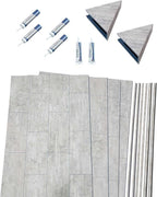 Palisade 78in x 60in x 36in Waterproof Vinyl Shower Surround Kit with Accessories in Urban Coast