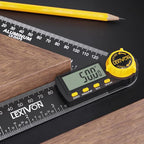LEXIVON Aluminum Digital Angle Finder Gauge, 5-inch/130mm Multi-Purpose Protractor, Includes XL Display and Rugged Zippered Pouch (LX-DAF5)