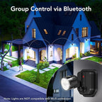 OREiN Outdoor Motion Sensor Light, Smart Motion Lights for Outside with Bluetooth APP Control, 5000K LED Flood Light Security Light with IP65 Waterproof for Stairs Front Door (Hardwired)