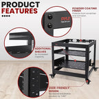 Pyle 10U Network Cabinet - Enclosed Wall Mount Server Rack w/Fan, Lockable Door, Heavy-Duty Wheels, Steel Construction, Vented Shelves, Easy Access, 19" Equipment Compatible, 20 x 20 x 17 in (Black)
