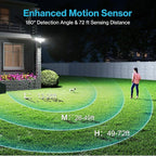 Olafus 130W Motion Sensor Outdoor Lights, 13000LM 6500K Daylight Flood Lights Outdoor Motion Sensor, Dusk to Dawn Outdoor Lighting, IP65 Waterproof Motion Detector Lights for Outside, White