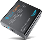 BlueRigger Digital Optical Audio Splitter (Active Toslink Splitter 1 in 3 Out, SPDIF, Fiber Optic Adapter) - Compatible with Home Theatre, Xbox, PS4, DVD, Receiver, TV, LPCM2.0, DTS, Dolby Digital