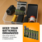Storacell Slimline AA-6 Battery Storage Caddy and Dispenser, Military Green, Holds 6 AA Batteries (Not Included), Durable & Compact Design, The Original Battery Caddy, Made in The USA