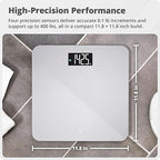 Greater Goods AccuCheck Digital Scale for Body Weight - Accurate Digital Bathroom Scale with High-Precision Sensors, Large Easy-to-Read Backlit Display, 400 lb Capacity, Auto Step-On (Gray)