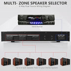 Pyle 6 Channel High Power Stereo Speaker Selector with Volume Control - Rugged and Durable Housing Construction, Cabinet Heat Sink, Plug and Play Easy Install - PLSHVC612