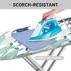 Extra Thick Ironing Board Cover and Pad, Sea Turtle 15x54 Ironing Board Cover, Resist Scorching and Staining,Elastic Edges,Nautical Coral Starfish Coastal Beach Theme Blue