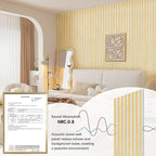 ARMURO Wall Panels for Interior Wall Decor, 2-Pack Slat Wall Paneling, Oak Wood Veneer Acoustic Wall Panels - Wall Slats 12.6" W x 94.5