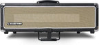 Sound Town Vintage 2U Amp Rack Case, 12.5" Depth with Rubber Feet, Dust Cover, Kickstand, Black (STVRC-2BK)