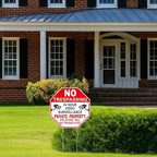 GXGGUS NO Trespassing Signs Private Property Video Surveillance Sign, 2-Pack 10"x10" Double-Sided Signs, Corrugated Plastic, Metal Stakes, Outdoor Yard Sign for Home and Front Door Land, and Garden, Lawn