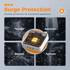 Flat Plug Surge Protector Power Strip, TESSAN 5 ft Extension Cord with 4 Outlets and 3 USB Ports, Indoor Desk Charging Station, 900J Surge Protector for Travel, Office, School, Dorm Room Essentials