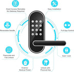 Keyless Entry Keypad Smart Door Lock with Handle & Knob – Digital Deadbolt for Front, Bedroom, Office & Interior Doors, App Control for Airbnb, Guests & Kids, Easy DIY Install (No Fingerprint)