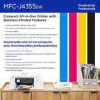 Brother INKvestment 4355 Wireless Color Inkjet All-in-One Printer with 1.8” Color Display and Manual Feed Slot | Includes Refresh Subscription Trial(1) (MFC-J4355DW)