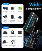 BlueRigger Digital Toslink Optical 3x1 Switch - (LPCM 2.0, SPDIF Optical Audio Switcher with IR Remote Control, 3 in 1 Fiber Optic Switch) - Compatible with Gaming Console, HDTV, Amplifier, Soundbar