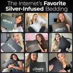 Silvery Silver Infused Bed Sheets Set - Award-Winning Self-Cooling Fabric with Self-Cleaning Silvery Technology™ That Stays Fresh 3X Longer for Hygienic Sleep (Gray, Twin)