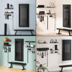 Crostice 2-Tier Floating Shelf Compatible with Tonal Accessories, Home Gym Storage Shelf, Gym Rack Wall Mount Organizer, Workout Metal Holder, T-Bracket Lock Adapters Hanger, US Patent Holding