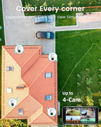 Armorcope Security Cameras Outdoor Wireless,4 Cam-Kit,No Subscription,360° Pan & Tilt Home Security Cameras System,2K Color Night Vision