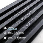 Art3dwallpanels Slat Wall Paneling, 104'' x 6.7'' Glossy Metal Finish WPC Soundproof 3D Wall Panels for Interior Wall Decor, 8 Pack Fluted Textured Panel Wall Slats, Metallic Silver Dark Gray
