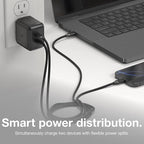 NOCO XGrid X65: 65W USB-C Charger – Dual Port GaN Power Adapter with PD 3.0, QC 4.0+, and PPS – Fast Charging with Smart Power Distribution – Foldable Wall Plug, UL Listed