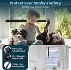 Gadgetzan 4 Pack Window Security Bars Adjustable 11"-18",Portable Short Sliding Window Lock Bar for Child Safety/Anti-Theft,Window safety lock with Rubber Base for Vertical and Horizontal Window-Black