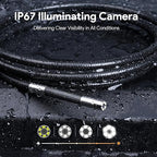 DEPSTECH Articulating Borescope Camera with Light, 5" IPS HD Screen, Industrial Endoscope Inspection Camera with Two-Way Articulated Probe, 0.24'' Flexible Snake Scope for Wall Automotive Engine - 5FT