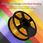 Flashforge 3D Printer Filament Silk PLA 1.75mm 1kg Spool-Dimensional Accuracy +/- 0.02mm (Gold)