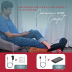 American Wellness Authority Red & Near-Infrared LED Foot Light Device – Dual-Wavelength Light Panel Slippers with Adjustable Heat, Indoor Home Use (2 Slippers)