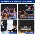 HWLIYUTAI Acoustic Foam Panels, 48 x 24 x 2 inches, 4 Pack Soundproof Foam Wall Panels High Density Noise Canceling Studio for Echo Absorption Home Office (Black 4 Pack, 48" x 24" x 2")