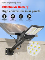 Ofuray OL-9600W Solar Street Lights Outdoor,Parking Lot Lights Commercial Dusk to Dawn up to 520,000Lm,40,000mah Big Power Solar Security Flood Remote Control with Motion Sensor for Street,Yark