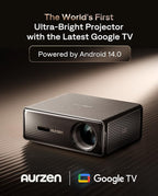 Aurzen EAZZE D1 MAX Upgraded Google TV Smart Projector 4K Supported, 1000 ANSI Lumens, MEMC Tech, Fully Automatics, 20W DoIby Audio, Home Theater Movie Projector with WiFi and Bluetooth, Black