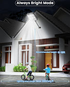 Gefolly G-5000W Solar Street Light Outdoor, Wide Angle Commercial Parking Lot Light Dusk to Dawn 6500K IP67 Flood Security with Motion Sensor Lamp for Yard, Basketball Court