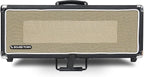 Sound Town Vintage 3U Amp Rack Case, 12.5" Depth with Rubber Feet, Dust Cover, Kickstand, Black (STVRC-3BK)