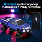 WSTER WS-X65 Pickup Truck Replica Bluetooth Speaker – HD Sound, FM Radio, TWS Stereo, LED Party Lights, USB/TF Playback, Built-in Mic – Cool Portable Car Design Speaker for Outdoors & Home (Blue)