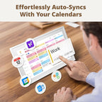 Digital Calendar 15.6-inch Smart Chore Chart, Home Electronic Wall/Tabletop Calendar with Interactive Display/Touch Screen for Family Schedule Planning, Seamless Data Syncs and APP Access