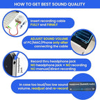 EZSound Box - 10 inch Extension Play Button for Stuffed Animals, Craft Projects, School Presentations, Hobbies, Personalized Items, Model Trains, etc - 200 Seconds - Rerecordable Thru Audio Port