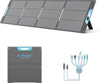 220W Portable Solar Panel for Power Station, 23.5% High Efficiency ETFE Foldable Solar Panels Charger, QC3.0 USB-A &Type-C Output,IP67 Waterproof for RV, Outdoor Camping, Off Grid Blackouts