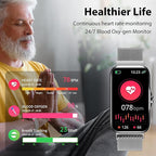JYUAJOI Fitness Tracker with 24/7 Continuous Heart Rate, Blood Oxygen Monitor, Smart Watch with Sleep Monitor, IP68 Waterproof Activity Tracker Step Counter for Women Men