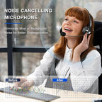 Callez Wired Computer Headset, 3.5mm Cell Phone Headset with Mic Noise Cancelling, USB-C Headphone for PC Laptop Mac iPhone Samsung Zoom Teams Call Center Home Office Work, in-line Controls