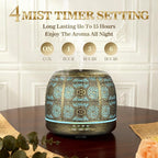 ARVIDSSON Essential Oil Diffuser, 500ml Aromatherapy Diffuser for Home, Ultrasonic Diffusers for Essential Oils, Metal Oil Diffuser with Mist Timer and Color Mood Light, Gift for Women and Men