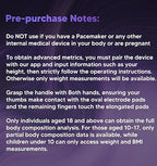 GE Smart Scale for Body Weight: 8-Electrode Digital Bathroom Scale for Weight Fat BMI Muscle Mass Full Body Composition Analyzer 27 Measurements Bluetooth Highly Accurate Weighing Machine 400lb Black