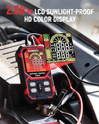 KAIWEETS Car Battery Tester, 12V/24V Automotive Battery Diagnostic Tool, 50-2000 CCA Load Capacity, Digital Battery Analyzer & Voltage Meter for Cars, Trucks, Motorcycles, SUVs, Boats & Marine Use