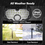 AloftSun Solar Motion Sensor Outdoor Lights,Waterproof Motion Sensor Spot Lights- 30 LED/3 Modes Solar Powered Spotlights,Landscape Lighting for Yard and Garden, Cool White,4 Pack