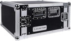 Sound Town 6U PA/DJ Rack/Road Case, 6-Space, with 21” Depth, Plywood, Metal Ball Corners - Pro Tour Grade (STRC-6U)