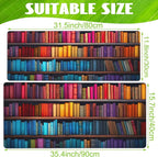 Eflxamz Large Gaming Mouse Pad for Desk,Bookshelves Full of Books Desk Mat,Colorful Books Desk Pad,Extended Big Computer Keyboard Mouse Pad with Non-Slip Base and Stitched Edge,35.4"x15.7"