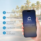 ULTRALOQ 2026 Upgrade Bolt Fingerprint Smart Lock in Black, Biometric Deadbolt with Built-in WiFi, Keyless Entry Door Lock, App Remote Control, 10 Months Battery, IP65 Waterproof, BHMA Grade AAA
