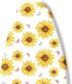 Extra Thick Ironing Board Cover and Pad, Summer Sunflowers 15x54 Ironing Board Cover, Resist Scorching and Staining,Elastic Edges,Farmhouse Spring Summer Yellow Flowers Butterfly