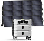 IEE SP5000 Power Station 5120Wh with 4x200W Portable Panel, 120/240V 5000W AC Output(9000W Peak), Portable Generator for Home Backup Outdoors Camping RV Emergency