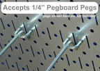 Wall Control Pegboard Organizer 4 ft. Metal Pegboard Standard Tool Storage Kit & Pegboard Shelf 6in Deep Pegboard Shelf Assembly for Pegboard and Slotted Tool Board – White